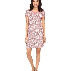 Tommy Bahama Sophie Swirl Short Sleeve Dress Women’s Size Large 100% Cotton‎ EUC